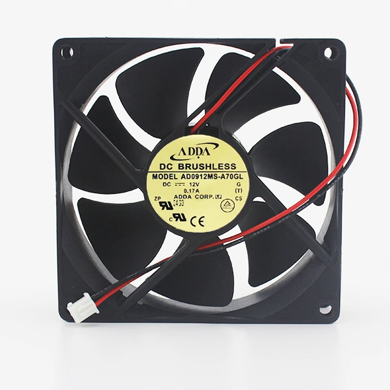 ADDA AD0912MS A70GL 90 мм 9 см DC 12V 0.17A сервер осевой вентилятор охлаждения 90x90x25mm|cooling fan|12v axial