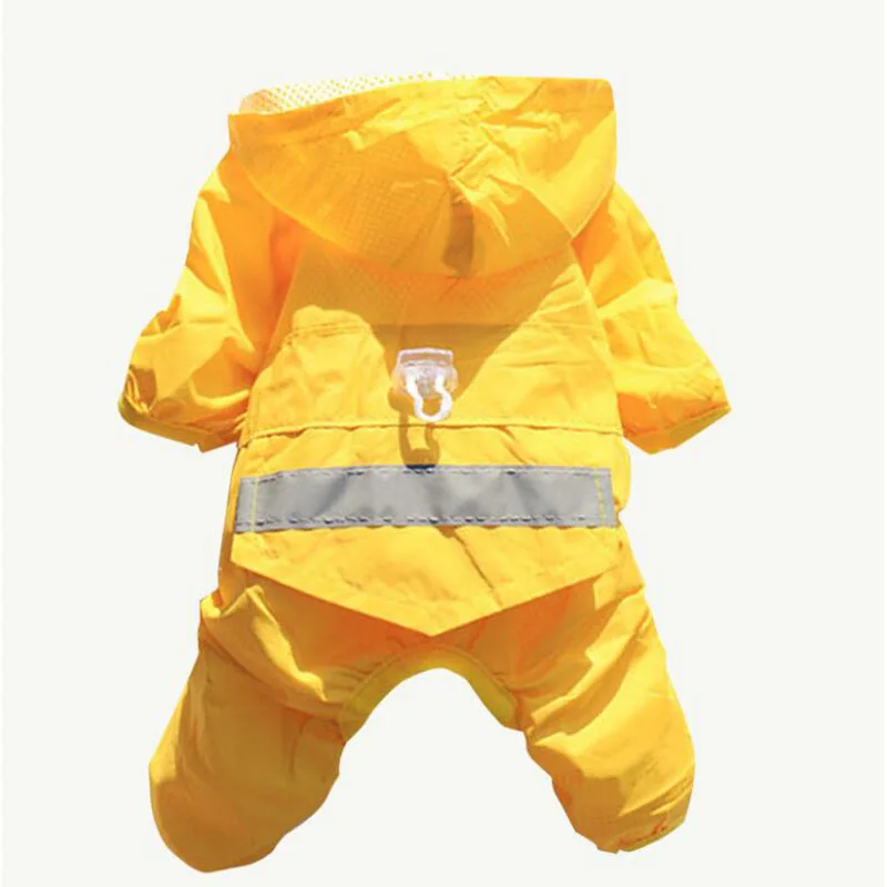 Yellow Камуфляжная для собаки дождевик двухфутовый светоотражающий комбинезон товары для животных водонепроницаемый плащ для щенка чихуахуа пальто для кошек - Цвет: Yellow