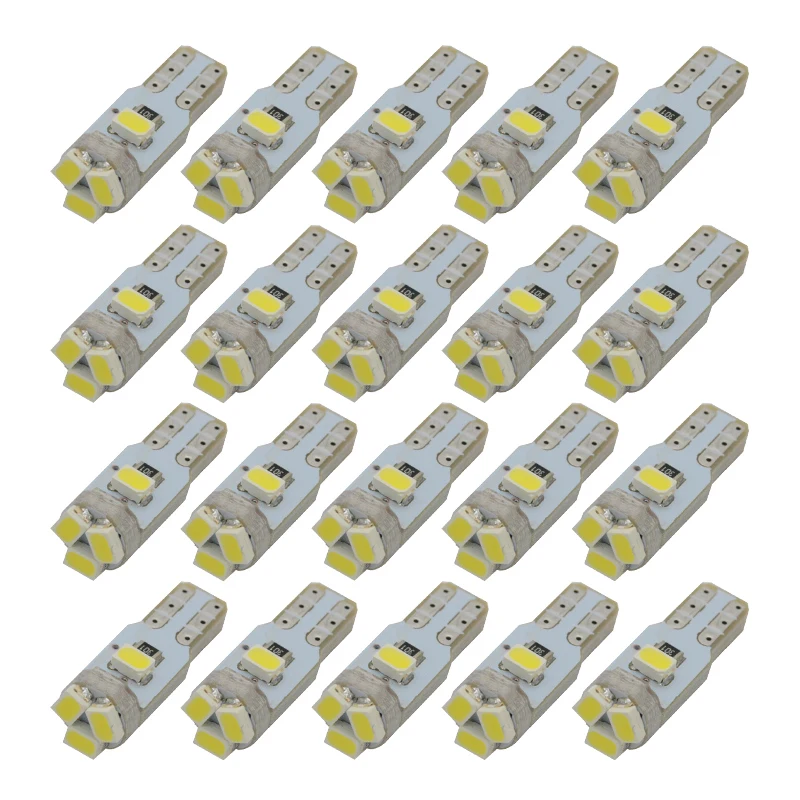 

20pcs/lot T5 3020 5 SMD LED PCB Car Dashboard Warming Indicator Wedge Light Bulbs Auto T5 Instrument Lamps 12V DC