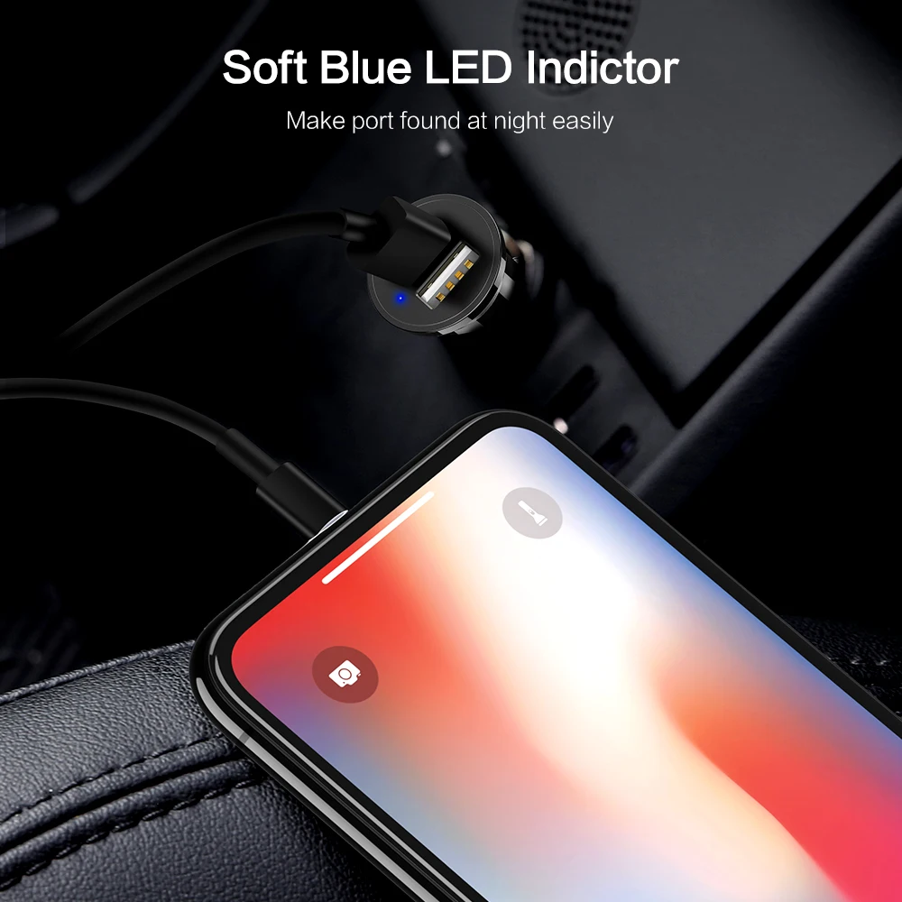FLOVEME Dual USB Автомобильное зарядное устройство для Xiaomi mi 8 Lenovo z5 Универсальный 2.4A 5 В автомобиль-зарядное устройство для iPhone 7 7 Plus телефон зарядное устройство автомобильное зарядное устройство