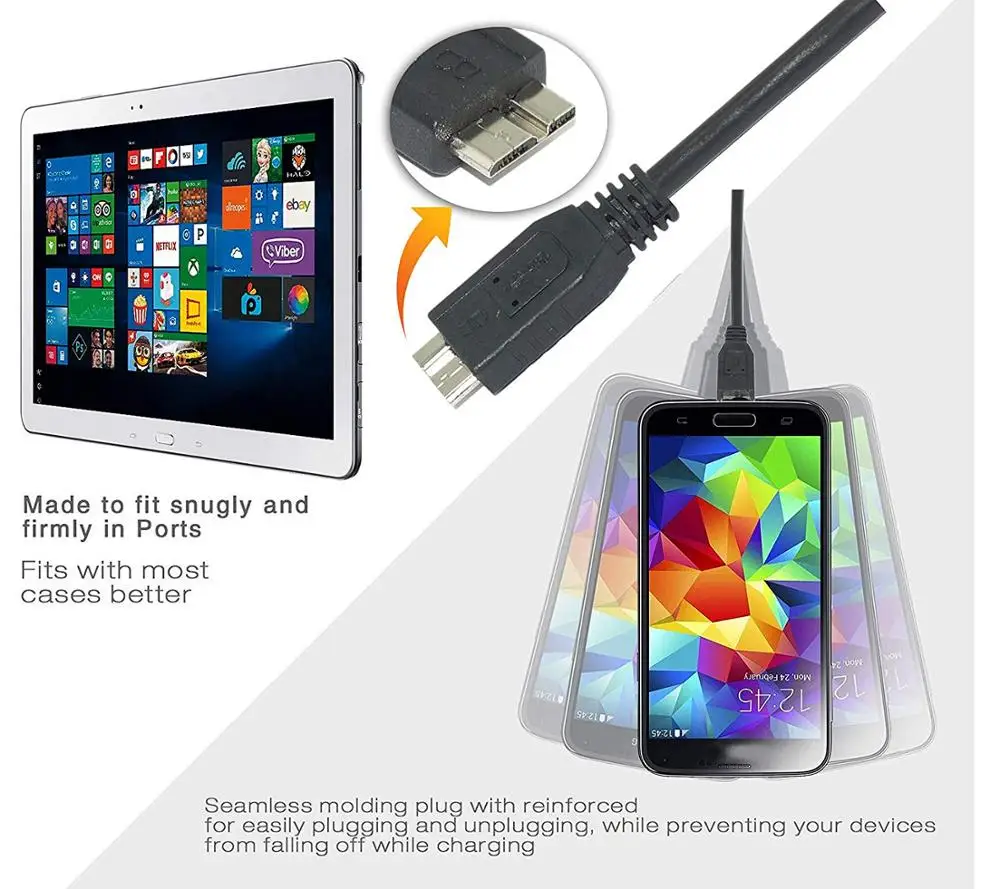 Высокоскоростной Кабель USB 3 0 A Micro B для внешних жестких дисков 50 см 2