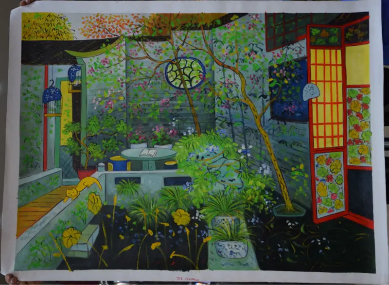 

Oil Painting Hand Painted Chinese Painter FangXiang Painting Canvas Modren Wall art picture for living room Home decor #857