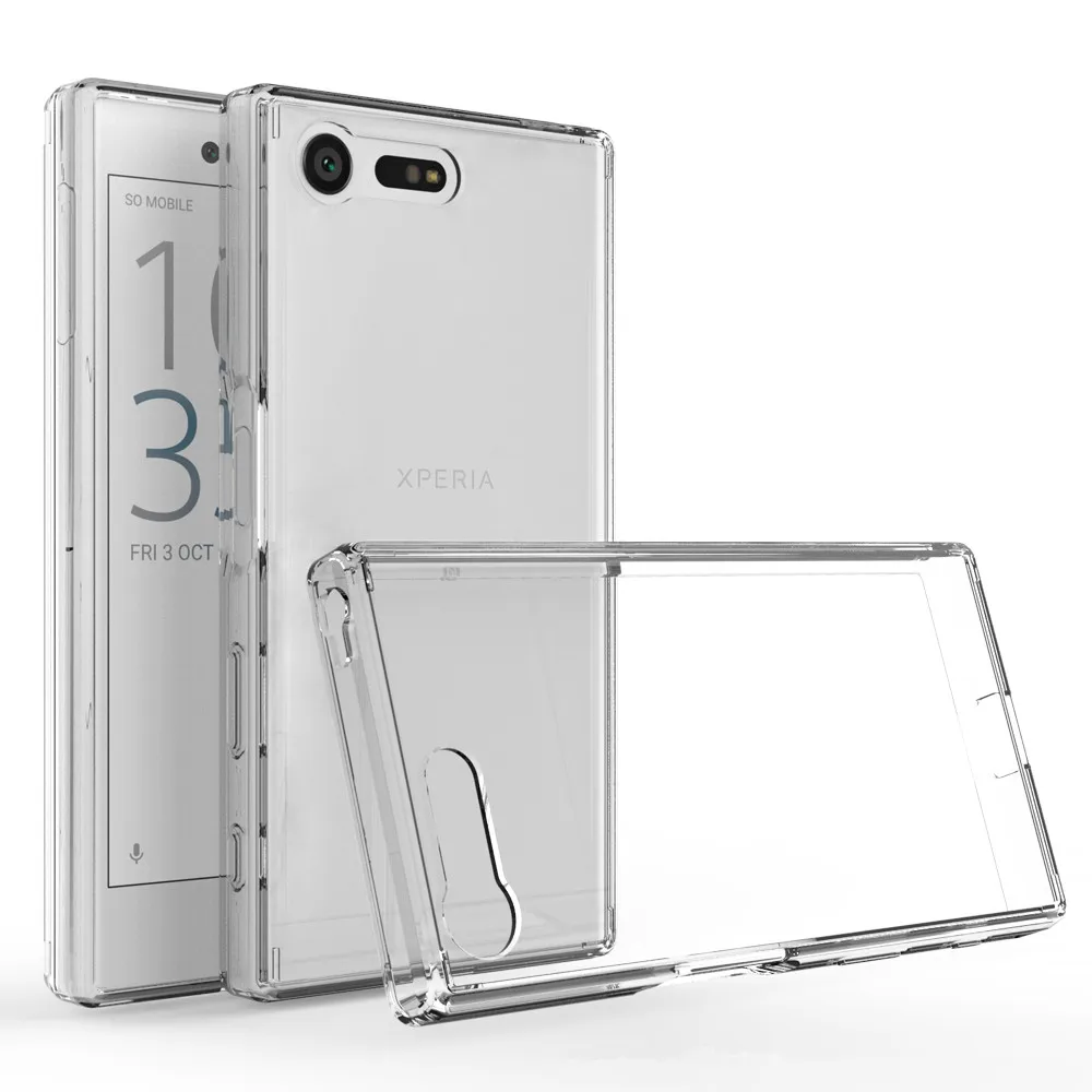 Прозрачный Мягкий силиконовый чехол из ТПУ/поликарбоната для sony Xperia X Compact Fundas Coque противоударный кристально чистый корпус твердая задняя крышка для sony F5321 - Цвет: Прозрачный