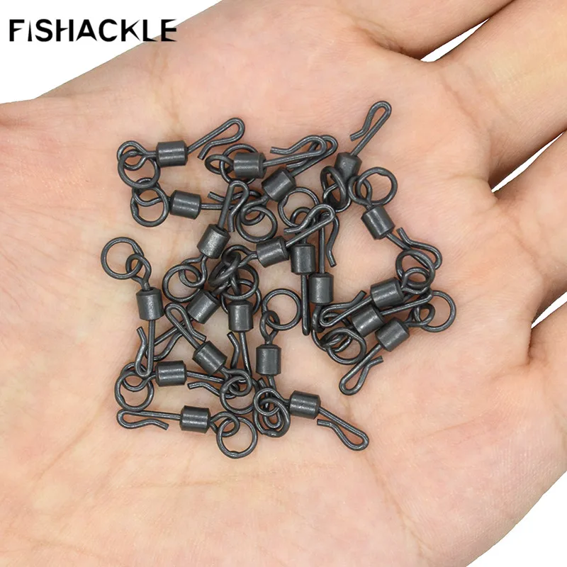 Fishackle 50 шт./лот Карп Рыбная ловля быстрая смена поворачивается с плотным кольцом