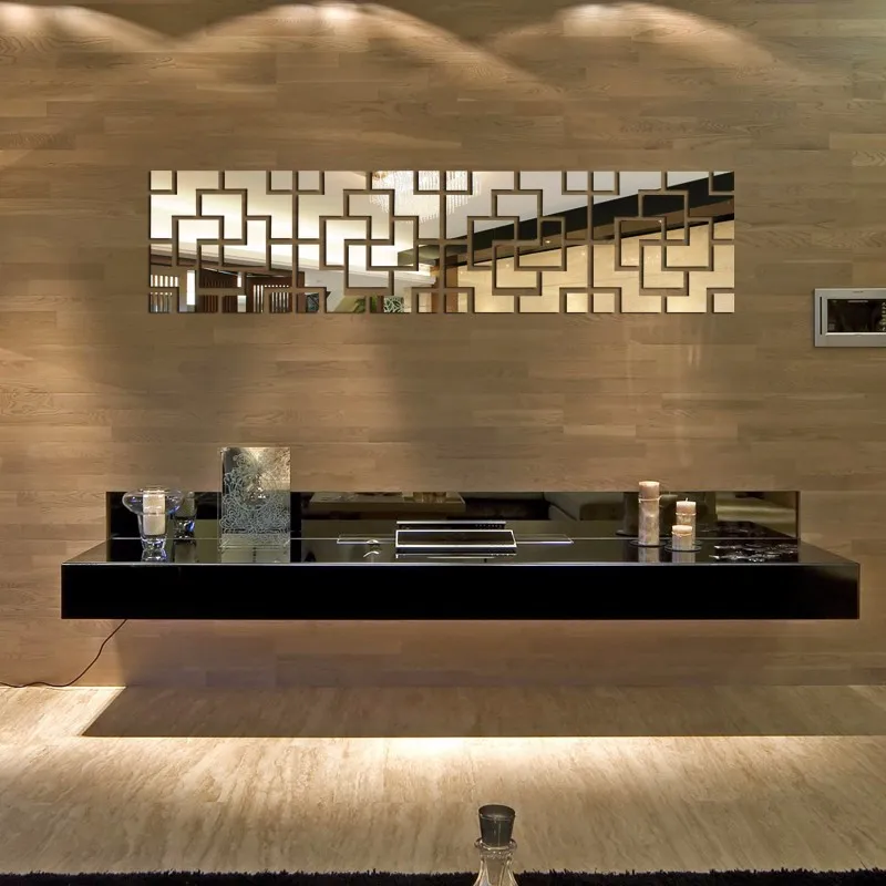 DIY домашний Декор Гостиная вход ТВ фон украшение зеркало настенная наклейка s