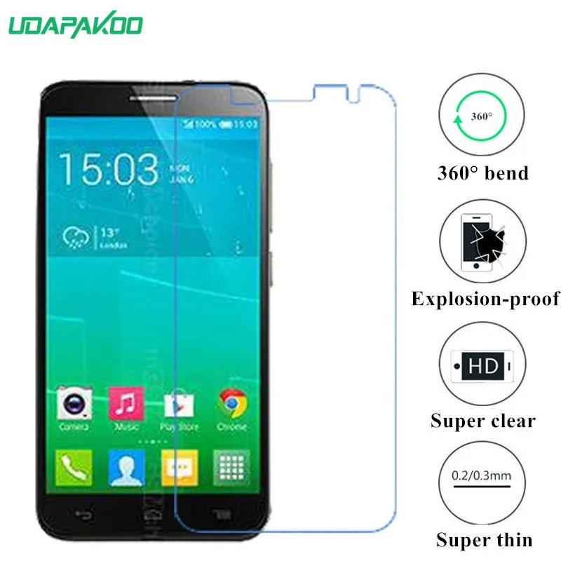 Udapakoo прозрачная закаленная (мягкое стекло) пленка для Alcatel One Touch Idol 2 S 2s 6050Y нано