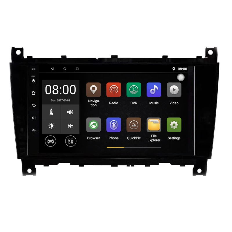 Четырехъядерный 1G RAM Android 9 1 автомобильный DVD для Mercedes Benz C Class W203 CLK W209 CLS W219 радио CD