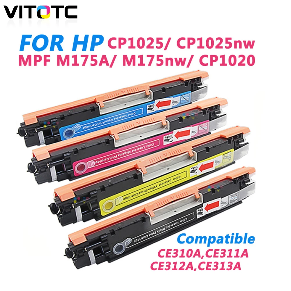 

1pcs CE310A CE311A CE312A CE313A Color Toner Cartridge 126A Compatible For HP LaserJet CP1025 CP1025nw M275mfp M175a M175nw M175