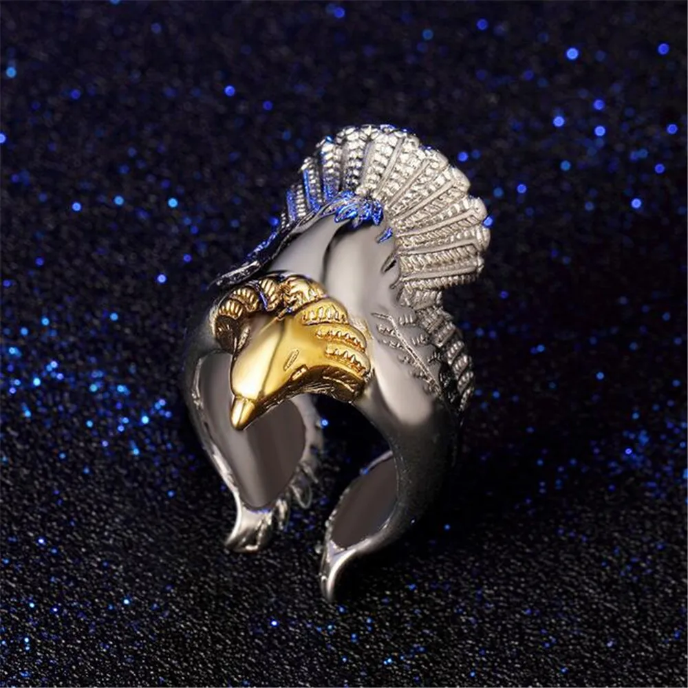 WQQCR золотистый цвет Крутое Искусственное искусство серебристые кольца ювелирные