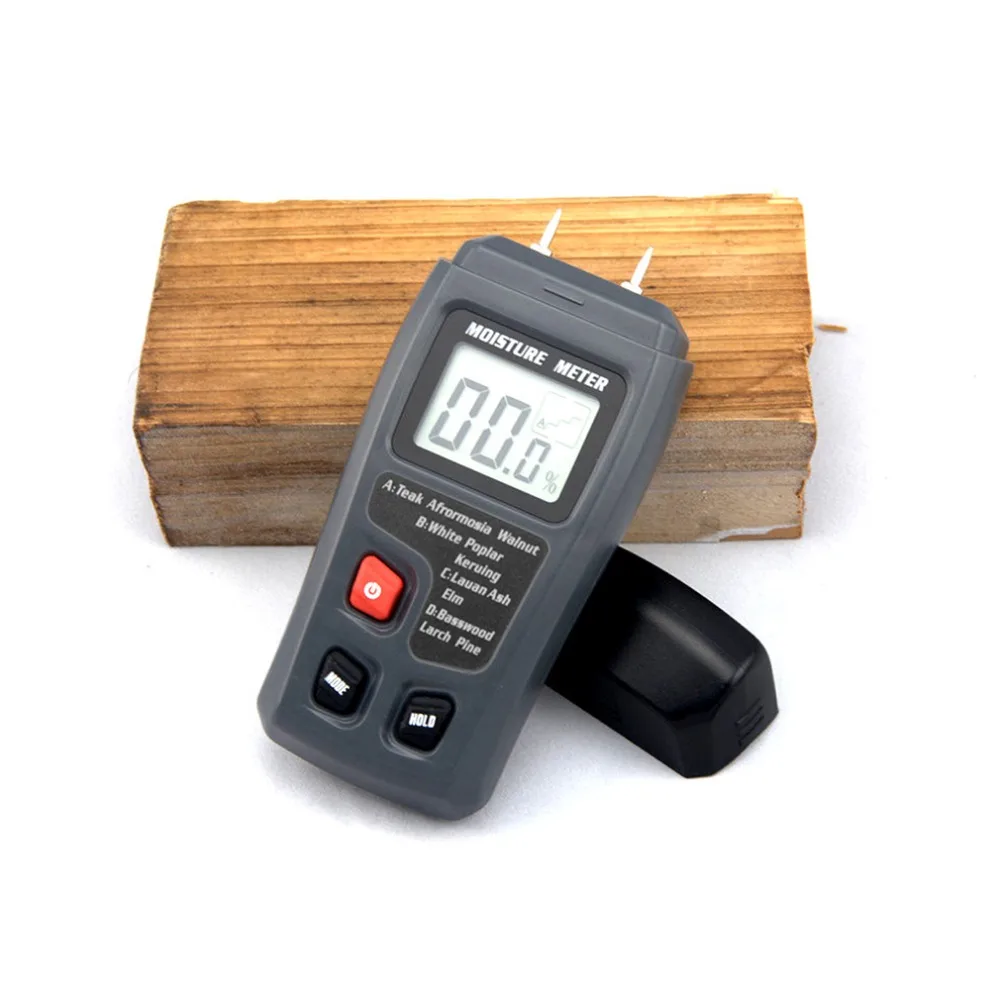 LCD 0-99.9% 2Pins Wood Industry Digital Moisture Meter Humidity Tester Timber Damp Detector Conductivity Hygrometer | Инструменты