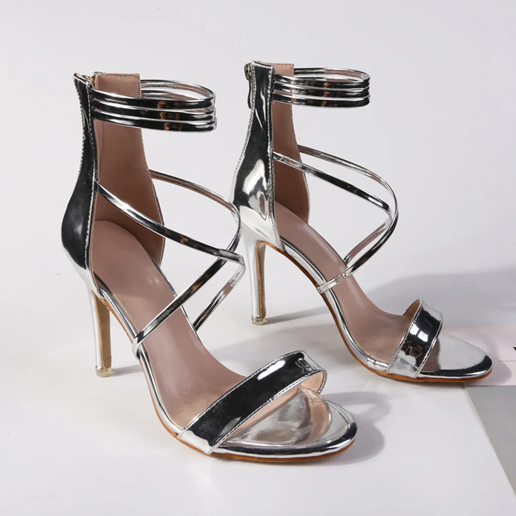 SAGACE женские модные вечерние туфли на высоком тонком каблуке с открытым носком