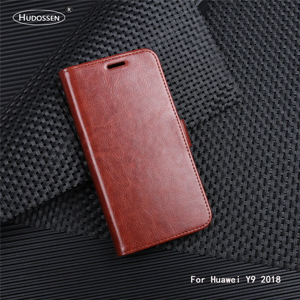 HUDOSSEN For Huawei Y9 2018 FLA-AL00 FLA-AL10 FLA-AL20 Luxury Flip Case Leather Back Cover Protective Phone Housing | Мобильные