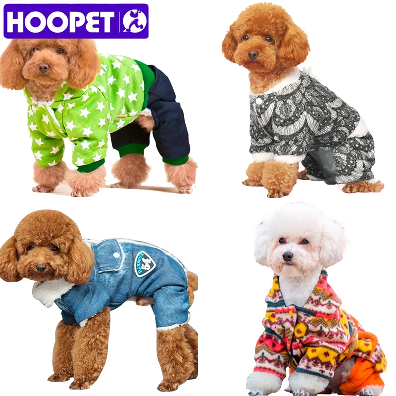 HOOPET 1pcs/lot Doggy Fashion Denim Jumpsuits Dog Cat Cool Tracksuits Puppy Clothes Pets Supplies Costume Sweaters|sweater fashion|pet suppliespet