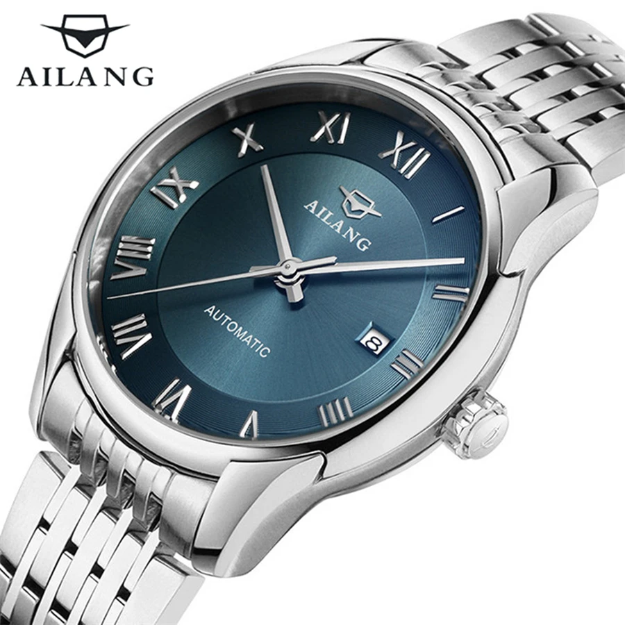 Горячая продажа известный бренд AILANG из нержавеющей стали золотые мужские часы