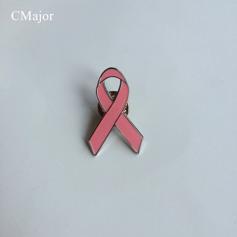 CMajor 2 5*3 см эмалированная розовая лента раковая молочная брошь подвеска заколка