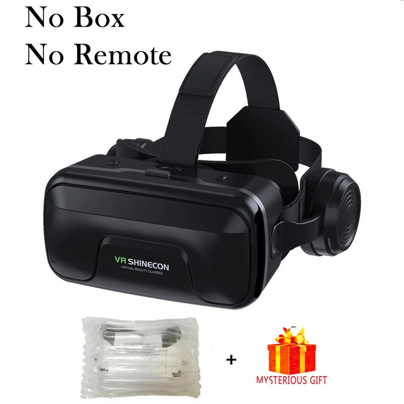 No Box No Remote VR Shinecon 10,0 шлем 3D очки виртуальной реальности шлем для смартфона смарт-телефон очки Google Cardboard Gaming 3 D Lunette - Цвет: No Box No Remote