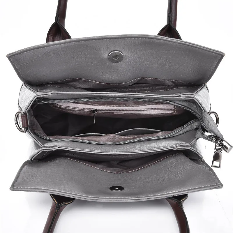 2019 женская кожаная сумка качественная винтажная через плечо Женская