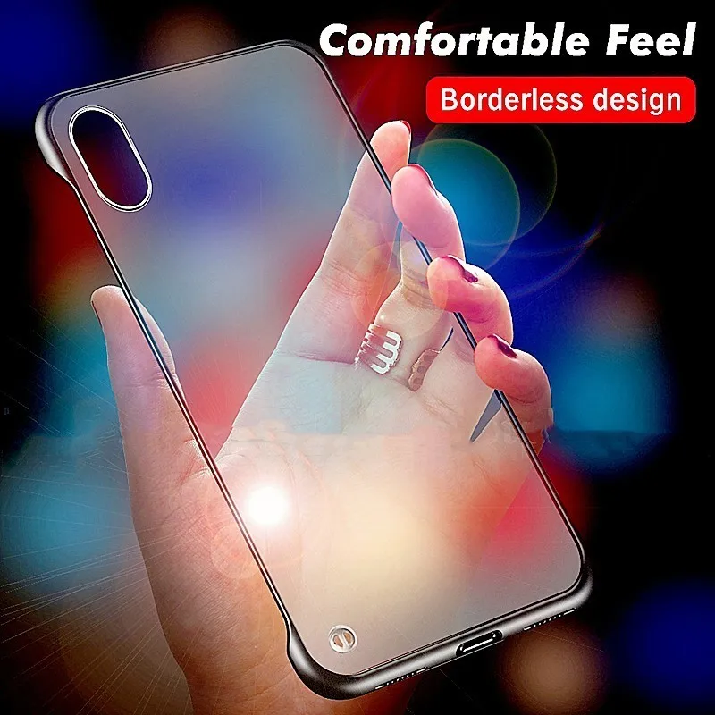 Ультра-тонкий без полей телефонные чехлы для iPhone X Case XS Max XR 7 8 6 S Plus матовый