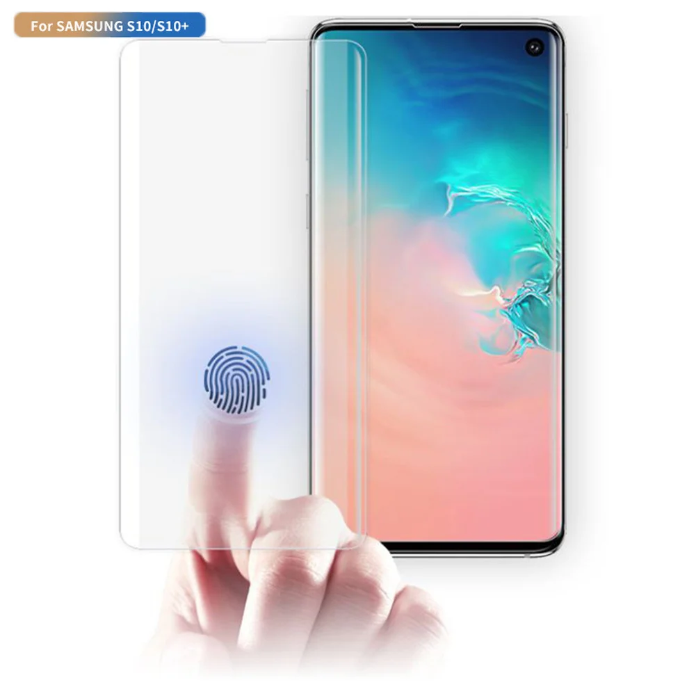 2 шт./лот жидкое УФ-стекло с полным клеем для Samsung Galaxy S10 E plus S10E S 10E УФ-свет жидкий