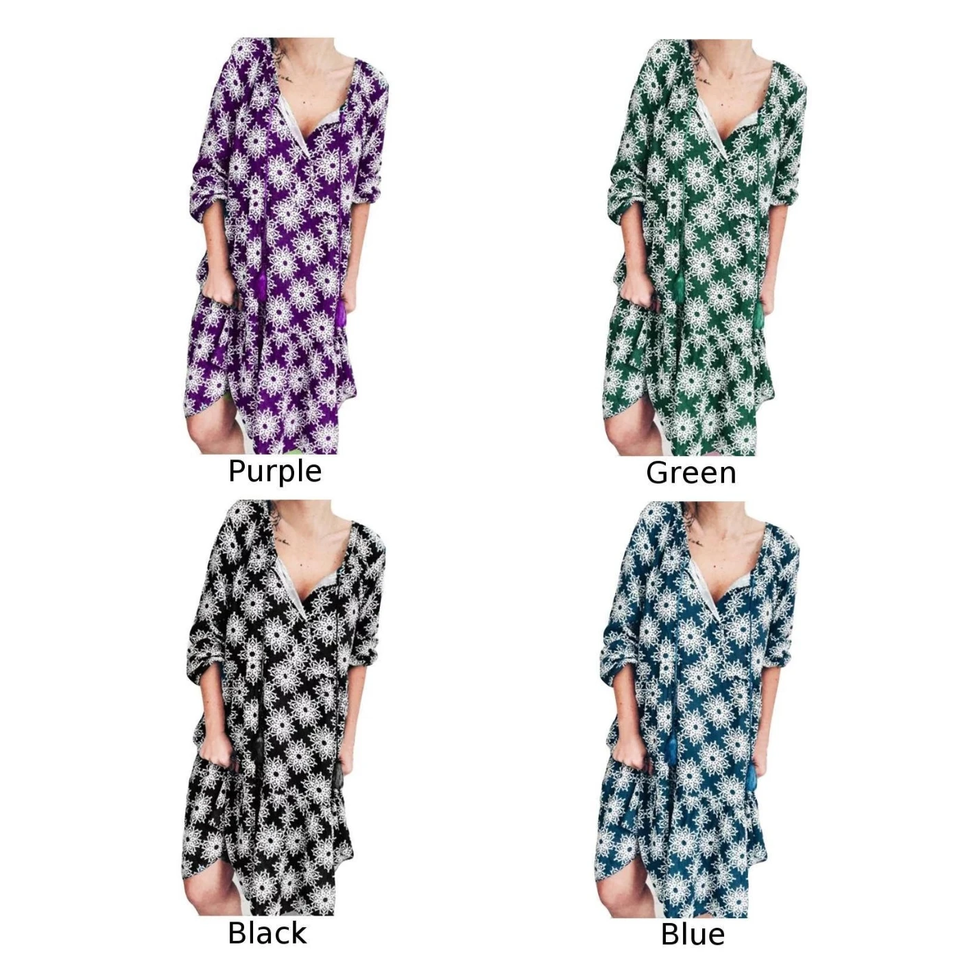 Женское платье для отпуска пляжная одежда тропический праздник Повседневный v