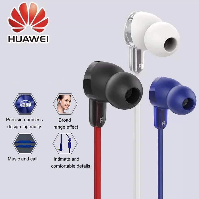 Оригинальные наушники huawei Honor AM15 с микрофоном вакуумные регулировкой линии
