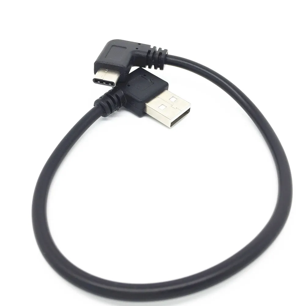 Короткий 25 см 90 градусов Угловой USB-кабель типа C Usb Type-c кабели для Xiaomi MIX 2s 2 Note 3 max |