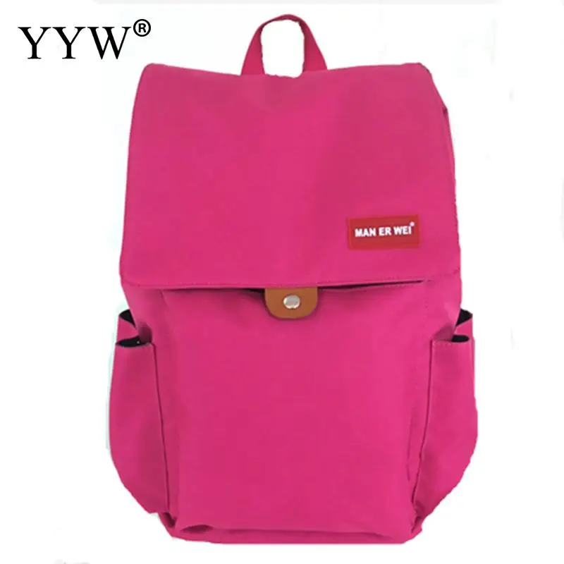 bright rosy red Модный Одноцветный Оксфордский рюкзак женский розовый красные рюкзаки для девочек-подростков женская повседневная школьная сумка с завязками - Цвет: bright rosy red