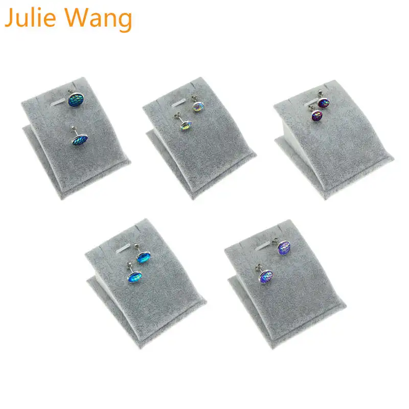Женские Разноцветные серьги гвоздики Julie Wang 1 пара Русалка из смолы кабошон