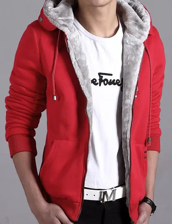 Зимние мужские толстовки мужской топ на бедрах куртка Мужская Утепленная