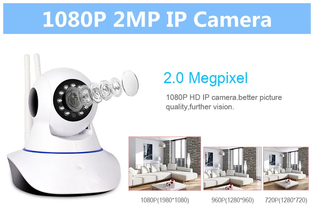 ALE Wireless ip camera 1080P HD WIFI Mini CCTV Security IP surveillance cameras 2mp night vision baby monitor w/ smart cam | Безопасность