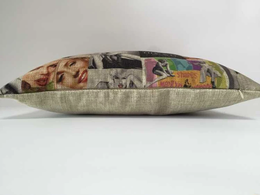 Наволочка для подушки в стиле ретро Мэрилин Монро наволочка с галереей льняная