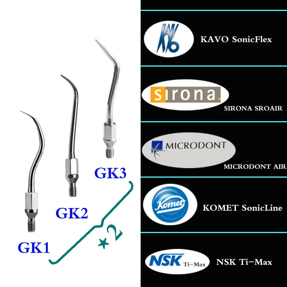 6 шт./компл. наконечник зубного скалера GK1 GK2 GK3 для KAVO SONICFLEX/для SIRONA SROAIR/ KOMET SonicLine/ NSK