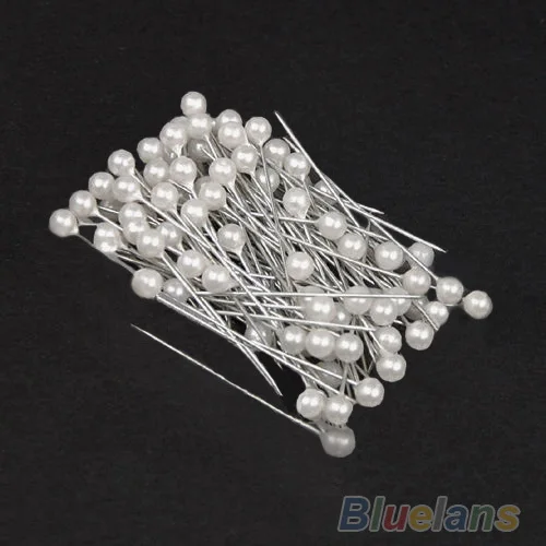 100 мерцающие жемчужные булавки цвета слоновой кости Свадебные Цветочные заколки