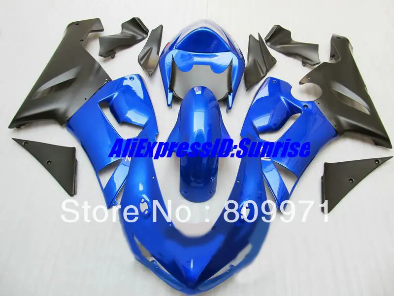 Мотоциклетный синий черный полный обтекатель K203 для KAWASAKI Ninja ZX6R 636 2005 2006 ZX 6R 05 06