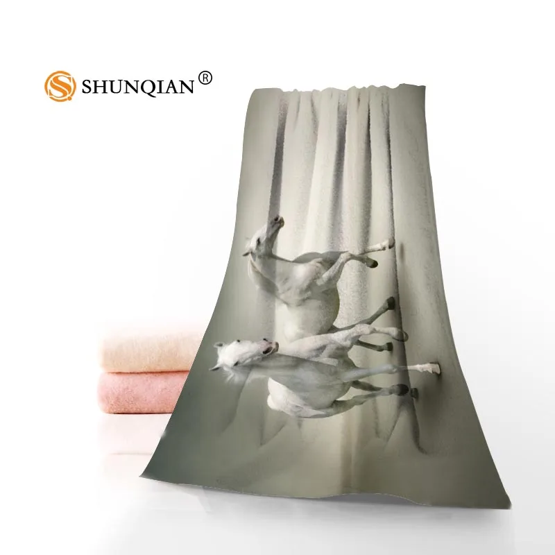 Лошадиное современное полотенце из микрофибры для лица/банное размером 35x75 см 70x14