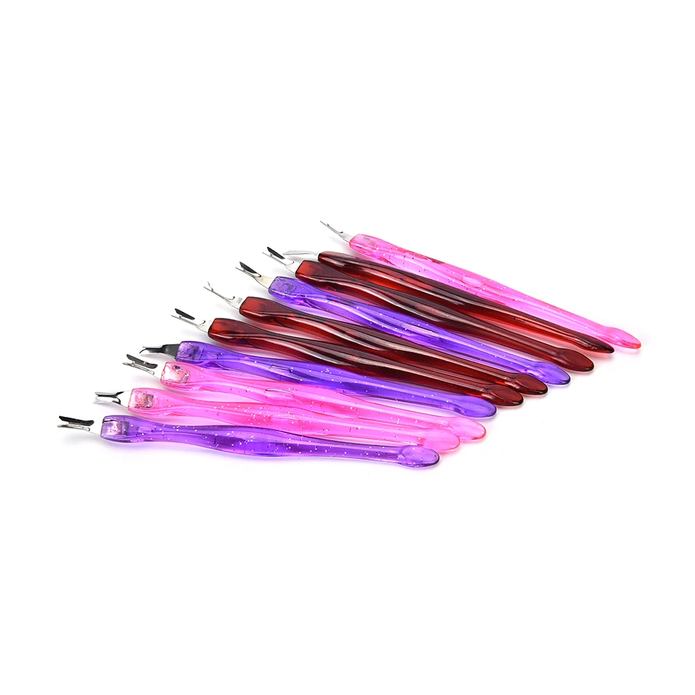 10Pc/lot Cuticle Pusher Trimmer Pedicure Nail Toe Art Dead Skin Fork Peeling Knife Remove Manicure | Красота и здоровье