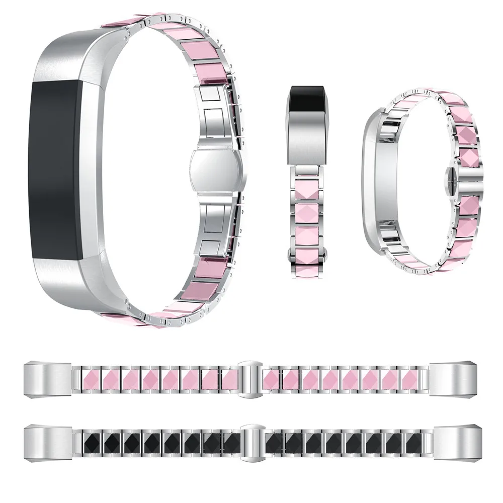 HIPERDEAL Нержавеющая сталь часы ремешок браслет застежка Замена для Fitbit Alta HR 15J Прямая