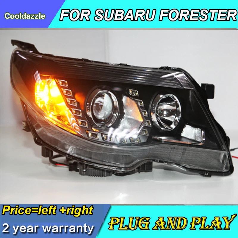 2008 2009 2010 2011 2012 для Subaru Forester светодиодная полоса Передняя лампа биксеноновый