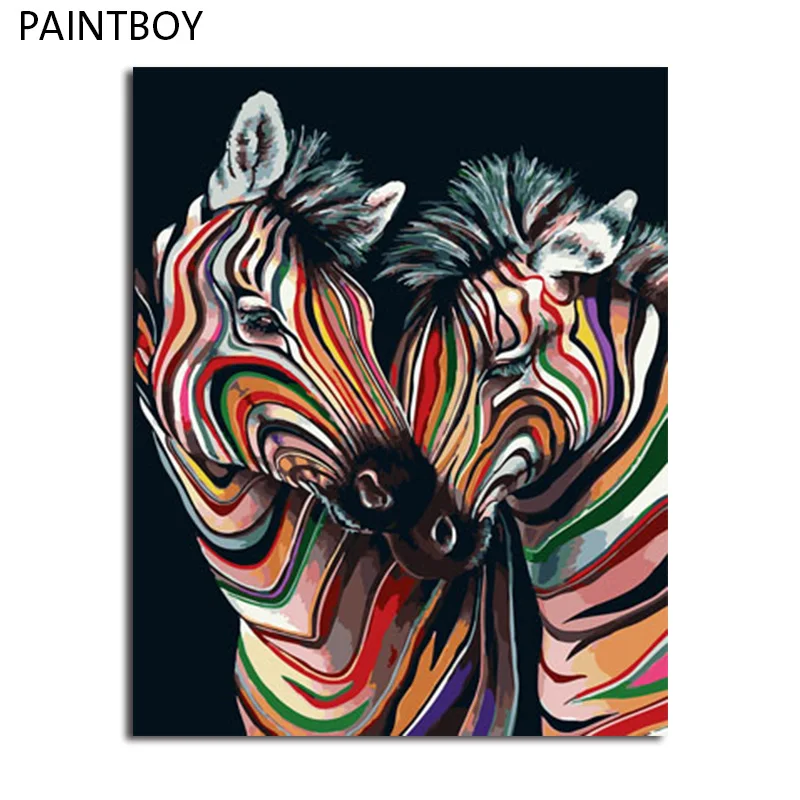 Картины в рамке paintboy картина по номерам DIY картина маслом на холсте украшение дома для гостиной