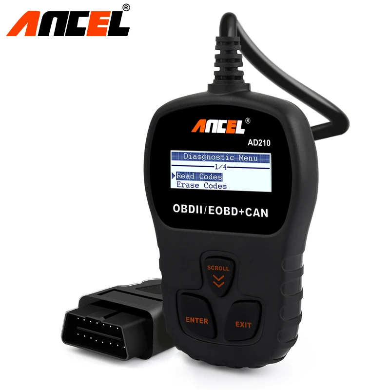 Ancel AD210 OBD2 диагностический сканер для автомобиля Автомобильный на испанском