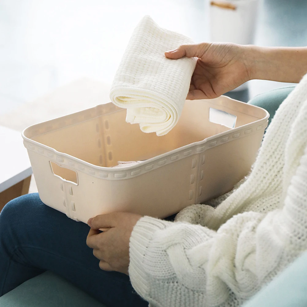 

1Pc Storage Basket Household Plastic Makeup Container Cosmetics Storage Box for Bathroom Office
