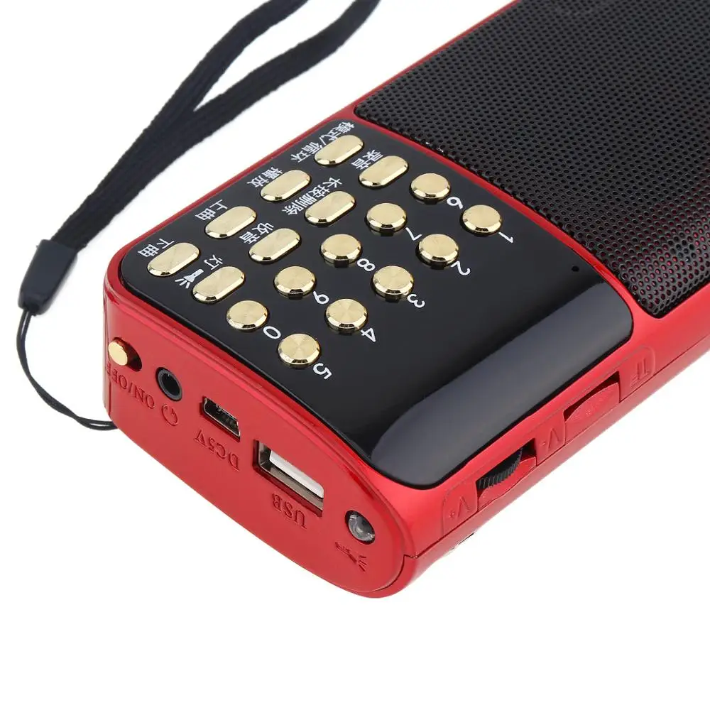 E51 портативное цифровое радио мини аудио карта динамик FM USB диск TF MP3 музыкальный