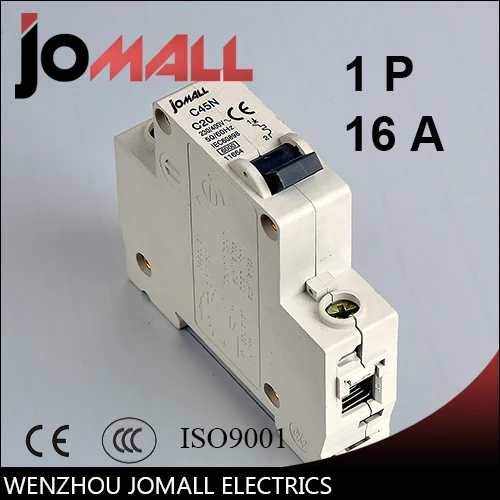 C45N 1 полюс 10A/16A/20A/25A/32A/40A/50A/63A D типа мини автоматический выключатель mcb Монтажная 35