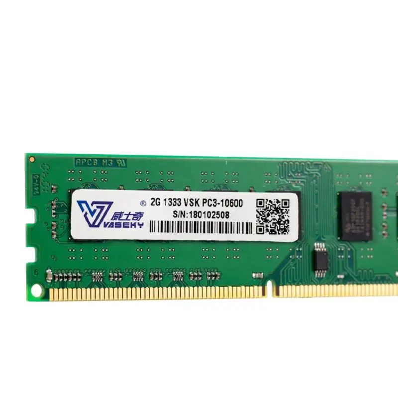 Vaseky DDR3 2 Гб 1333 МГц банк памяти Поддержка двухканальный для компьютера Настольный ПК совместим с материнскими платами Intel/AMD