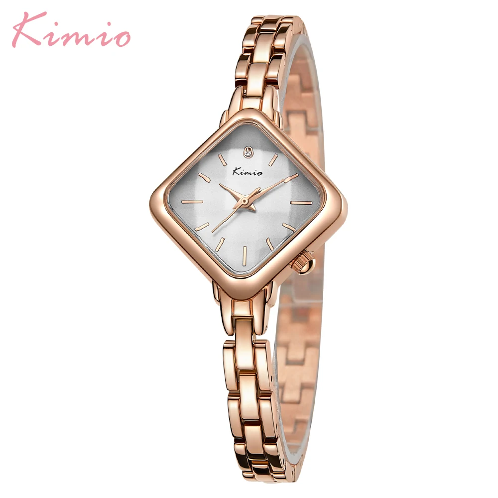 

Часы Kimio Женские повседневные, брендовые Роскошные водонепроницаемые, с квадратным циферблатом