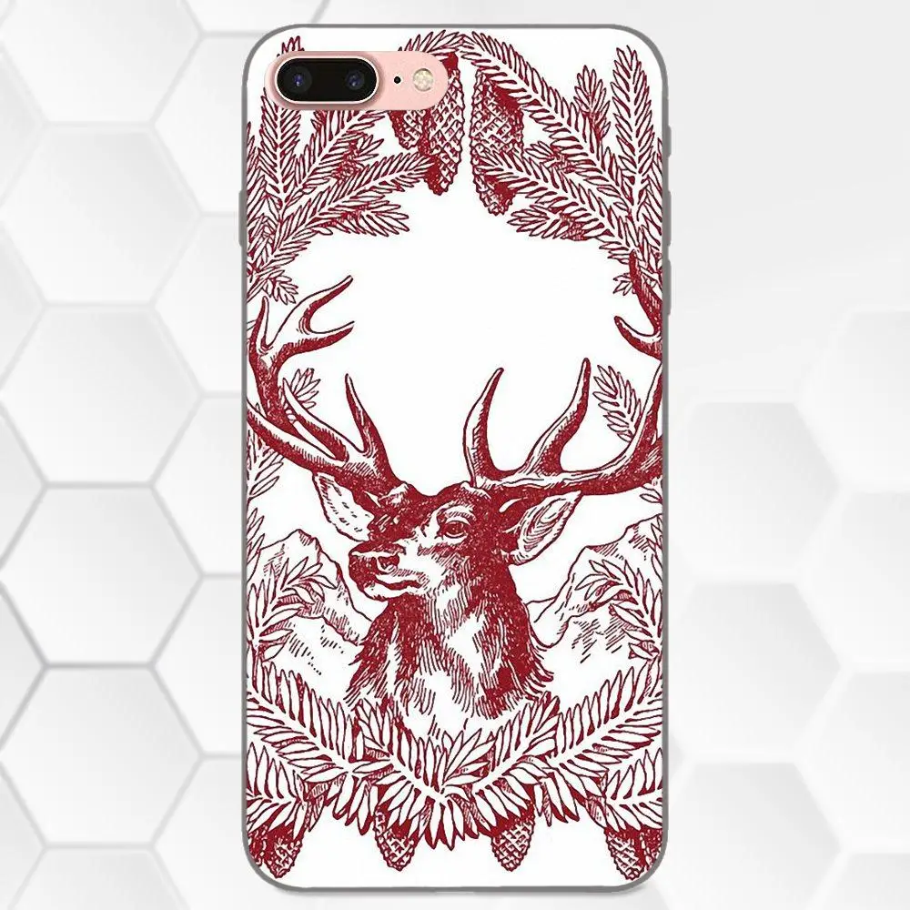 Soft TPU Mobile Pouch Christmas Reindeer For Galaxy C5 C7 J1 J2 J3 J330 J5 J6 J7 J730 2017 Ace Core Duo Max Mini Plus Prime Pro | Мобильные
