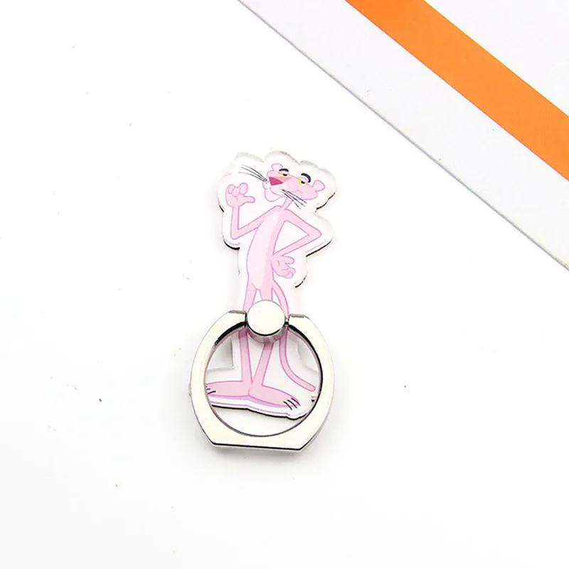 Универсальное металлическое кольцо с розовым леопардовым принтом для