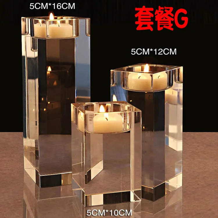 Хрустальные аксессуары для украшения дома подсвечники романтических обеденных