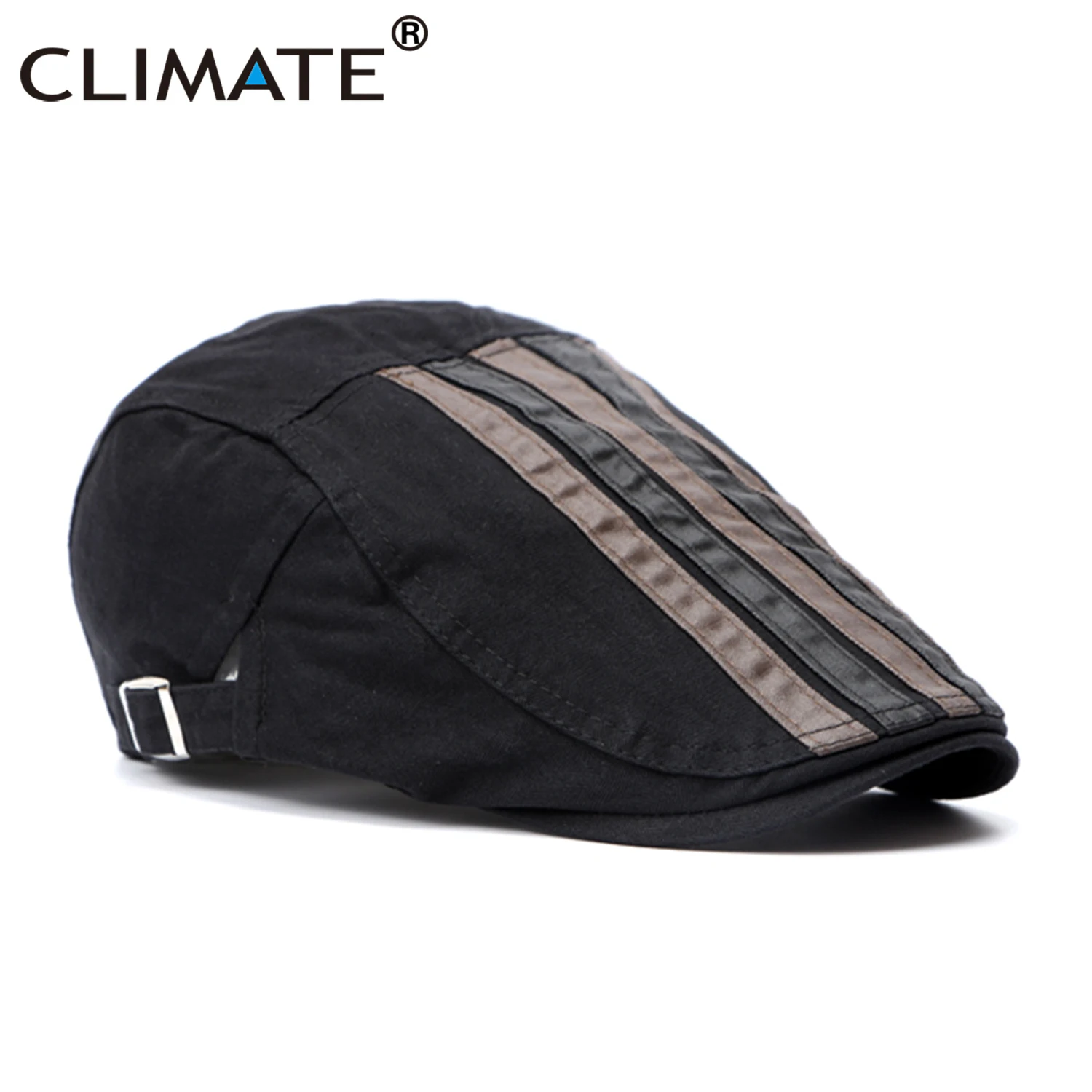 CLIMATE Men Vintage Cap Striped Berets Flat Dad Hat Black Khaki Beret Cotton Warm Hats Retro Caps | Аксессуары для одежды
