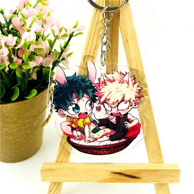 p9 My Hero Academia Double Sided Clear Keychain Boku no Hero Academia Key Chain Hot Sale Anime Key Ring CE0511/5 - Цвет: p9
